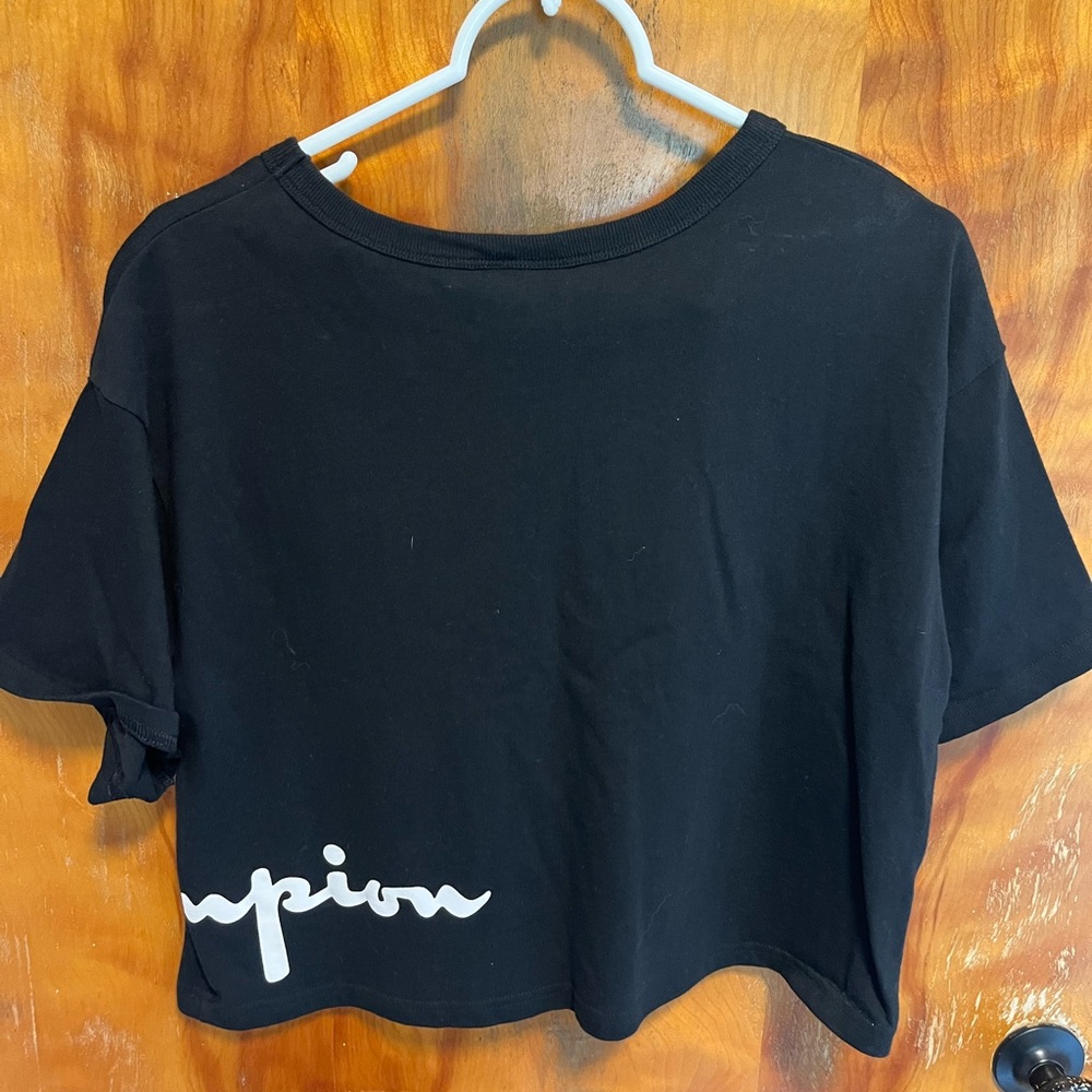 Champion Black and White Crop Top